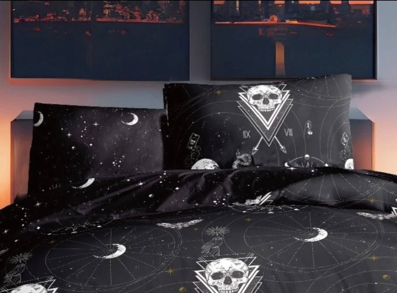 Black Tarot Reversible Duvet Set