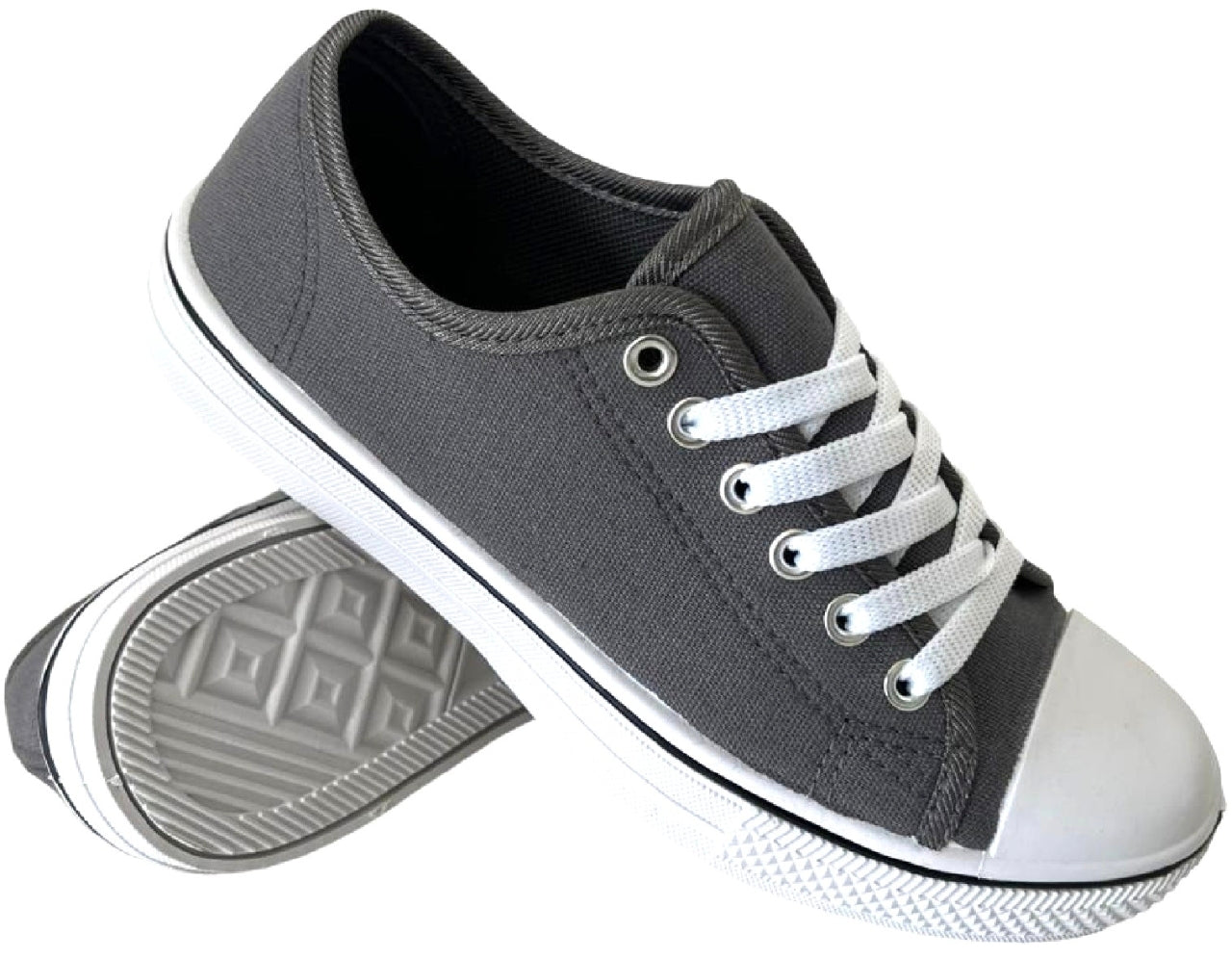 Ladies Flat Canvas Plimsolls