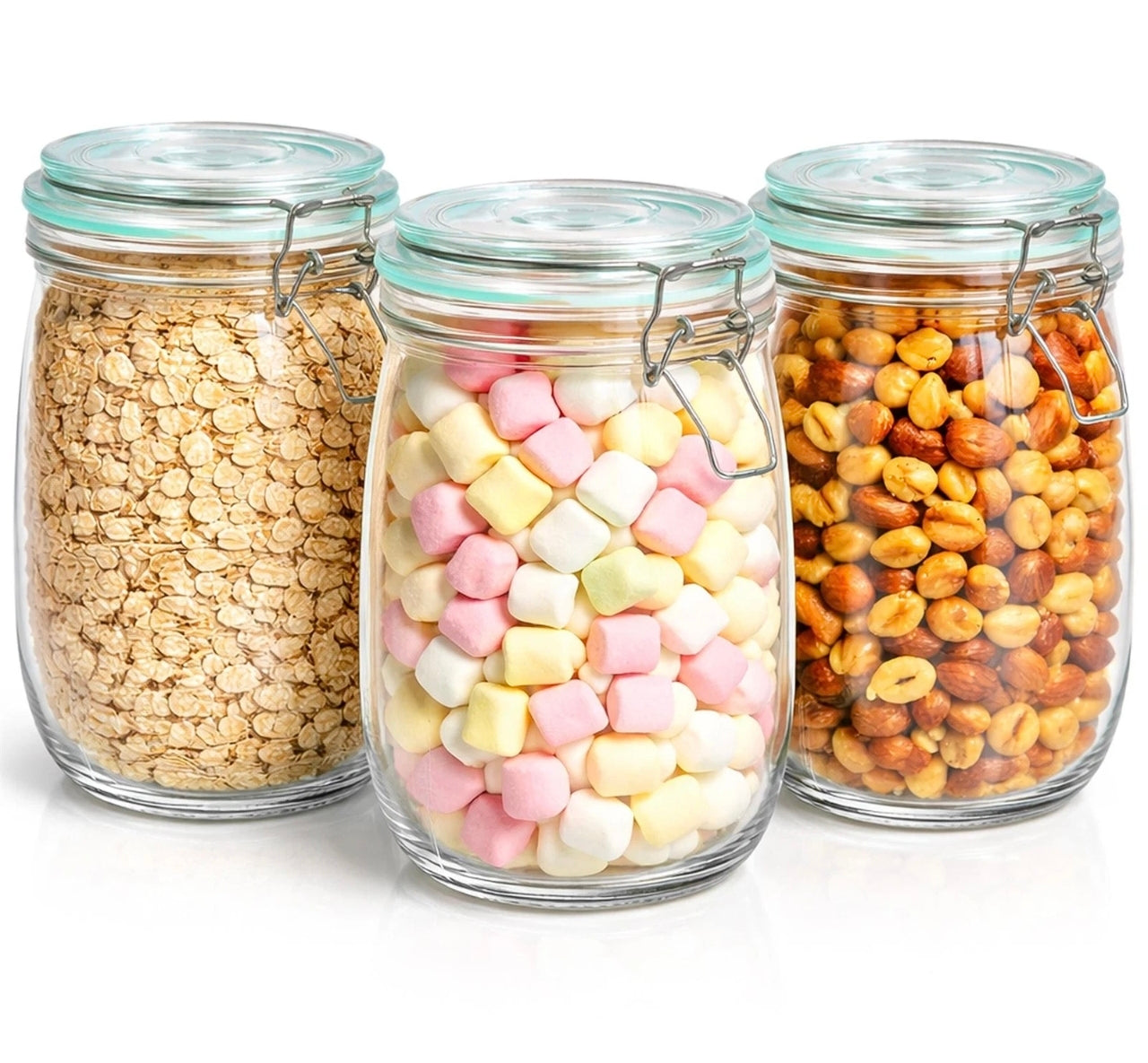 Set Of 3 1L Storage Jars