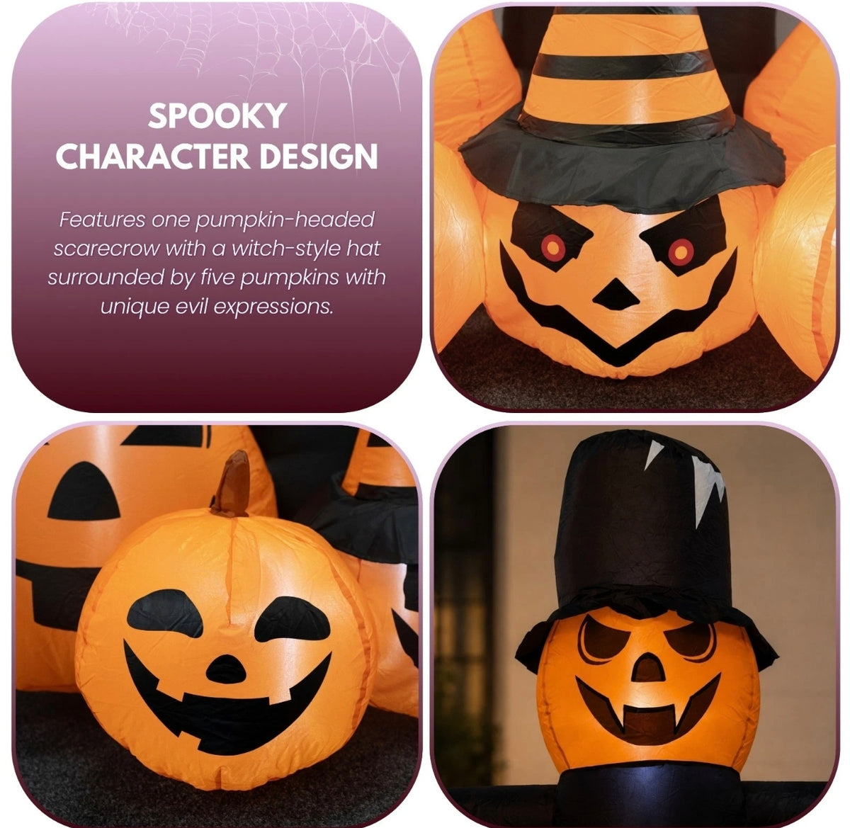 6ft Inflatable Pumpkin Family