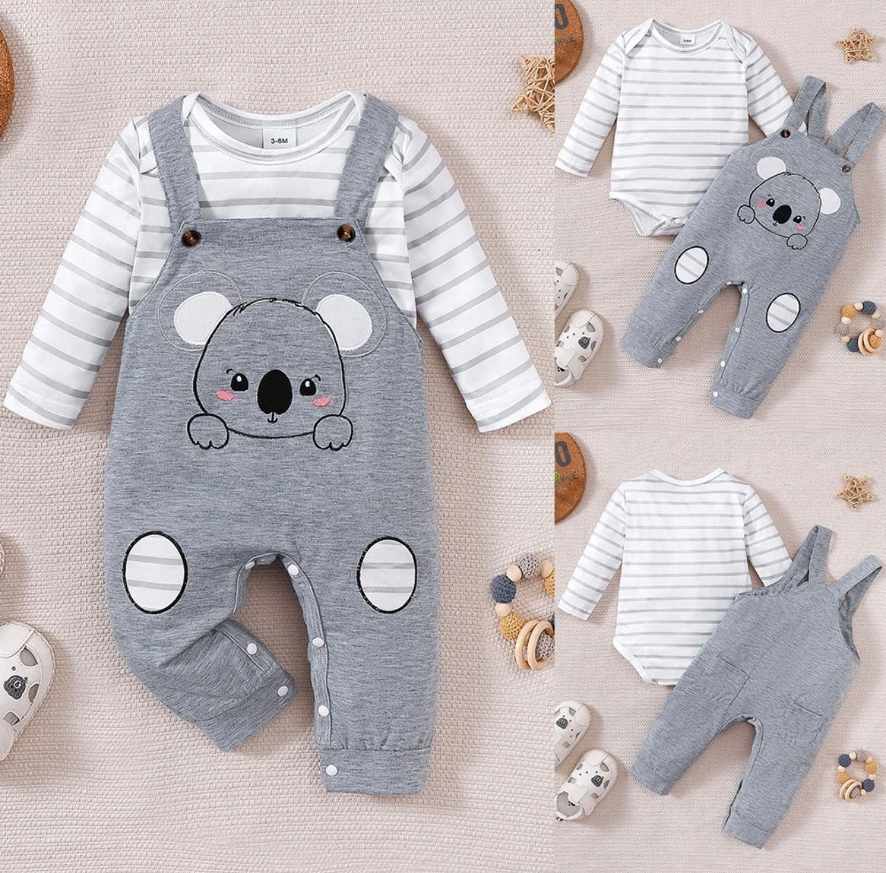 Unisex Koala Dungarees & Bodysuit