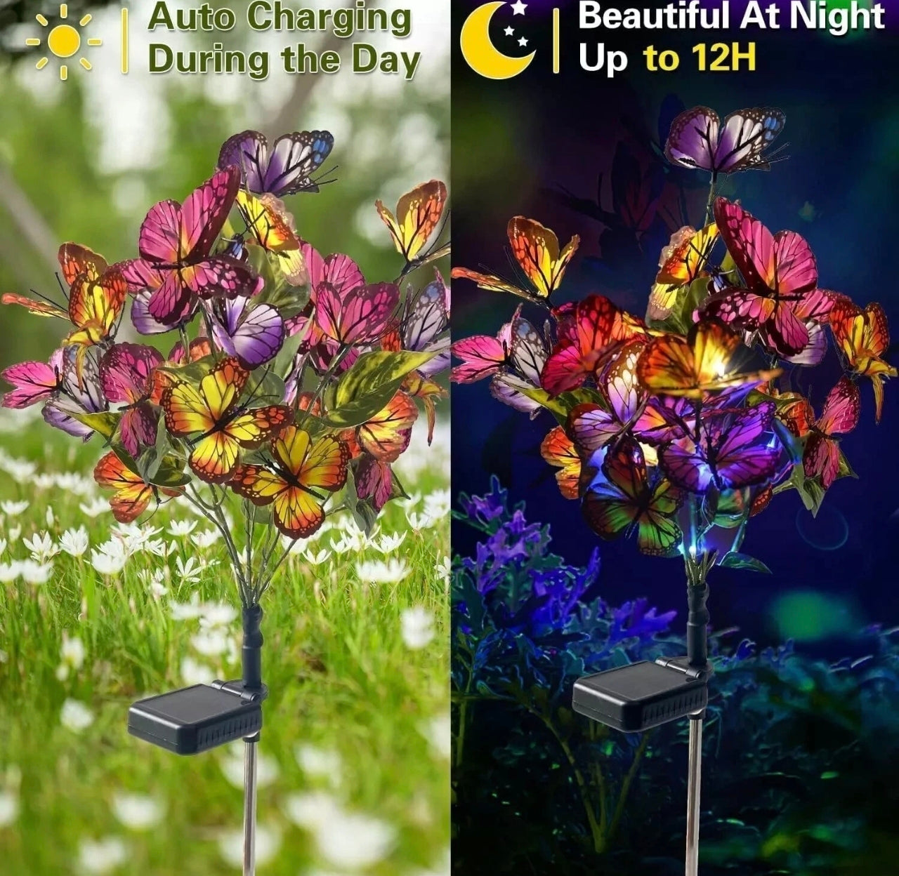 2pc Butterfly Stake Lights