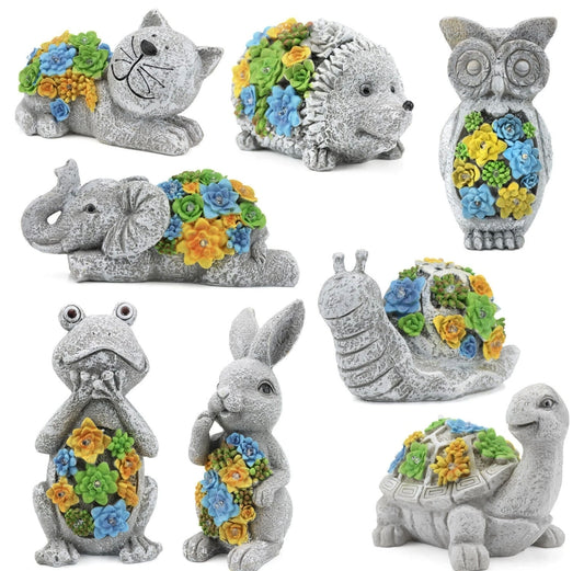 Solar Animal Garden Statues