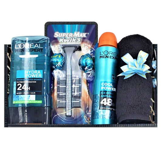 Men's Blue Hydra Shower Gift Hamper