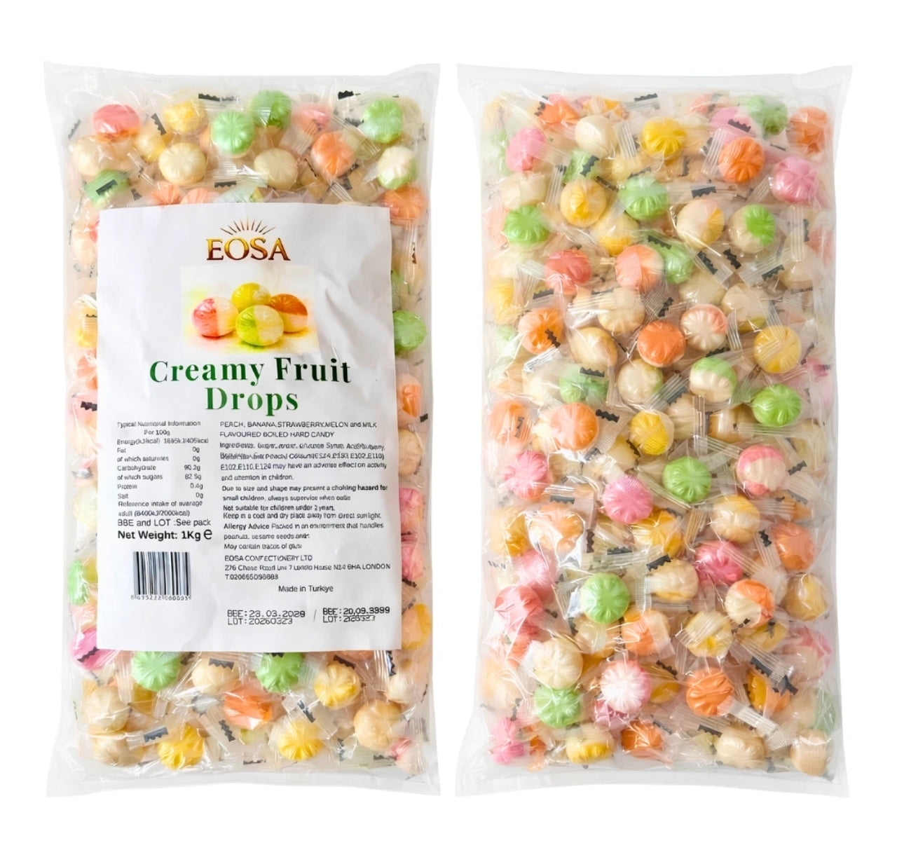 1kg Creamy Fruit Drops