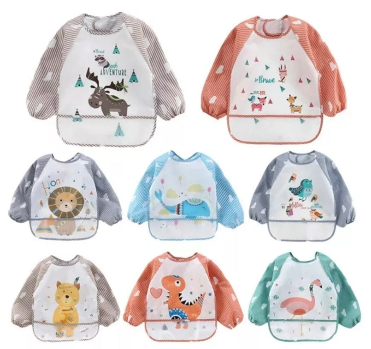 Long Sleeved Feeding Bibs