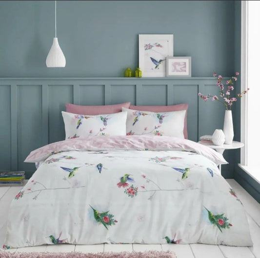 Pink Hummingbird Bedding