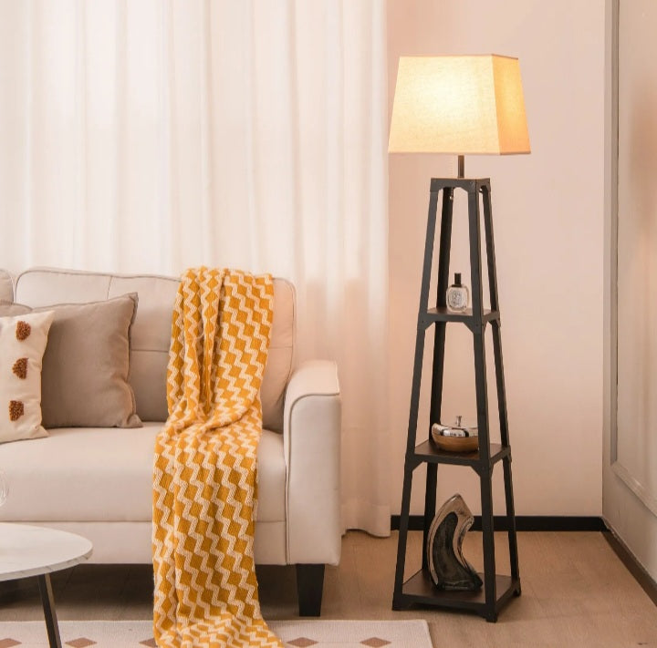 Modern Floor Lamp With Shelves