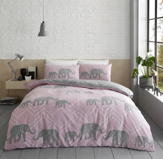 Pink Elephant Bedding