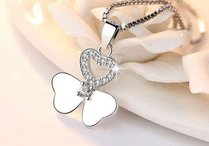 925 Sterling Silver Clover Necklace