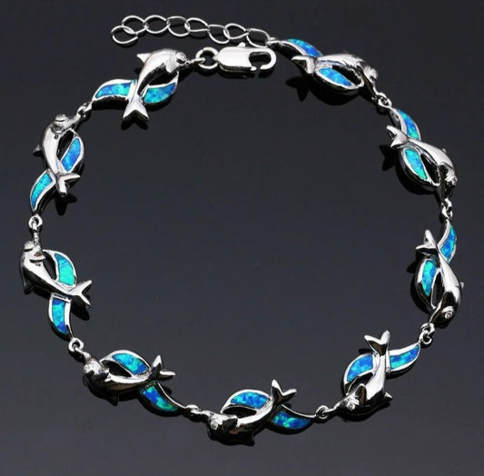 925 Sterling Silver Plated Dolphin Bracelet