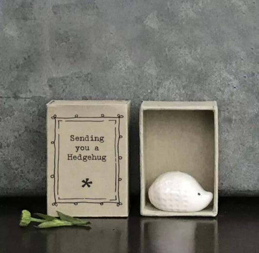 Porcelain Hedgehog Matchbox Gift