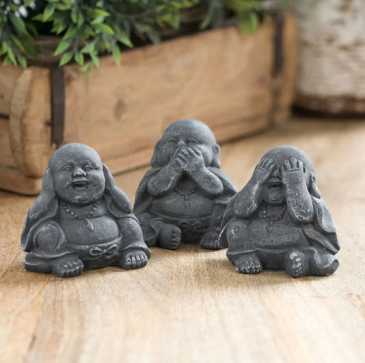 Set of 3 Wise Buddha Ornaments