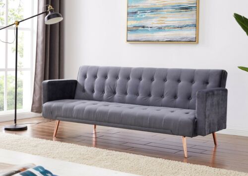 Grey Sofa With Rose Gold Legs