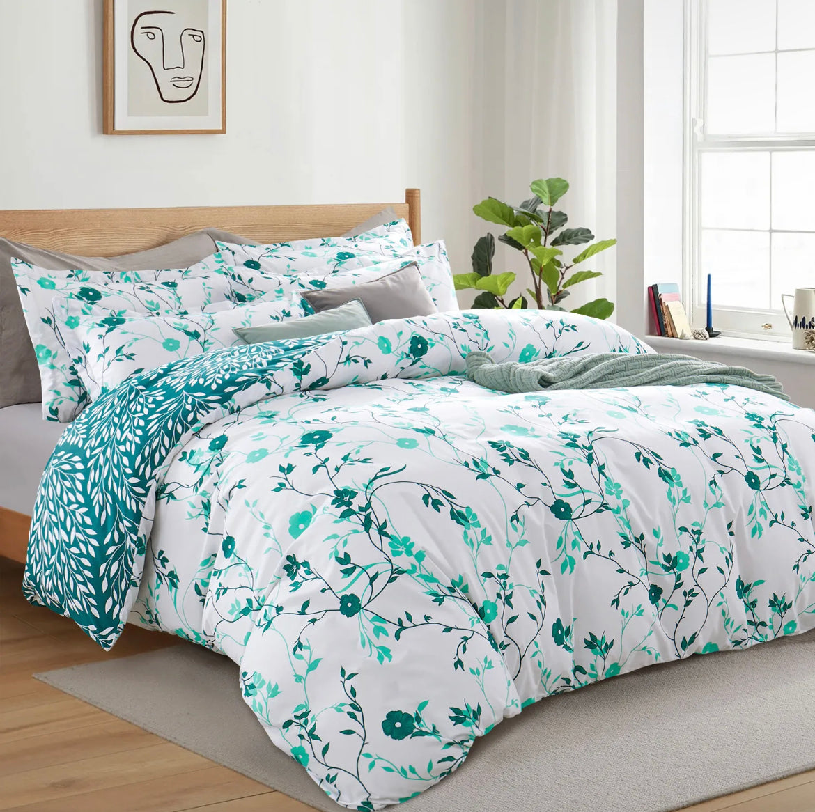 Green Floral Bedding set