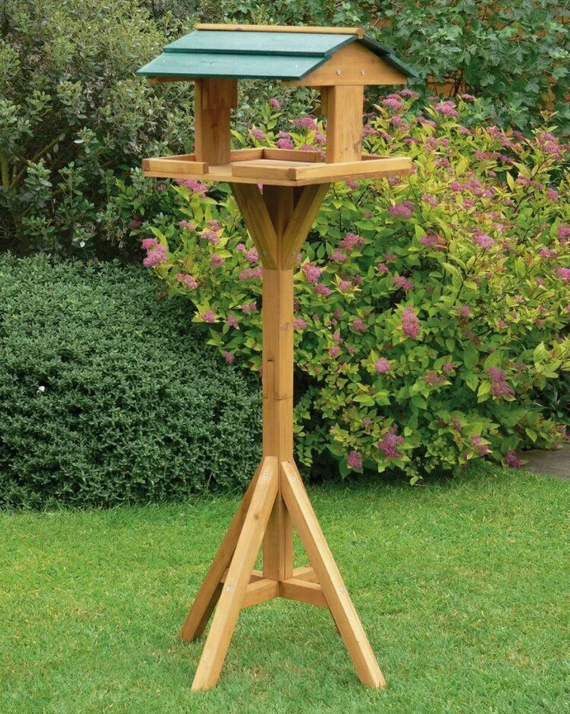 Traditional Wooden Bird Table