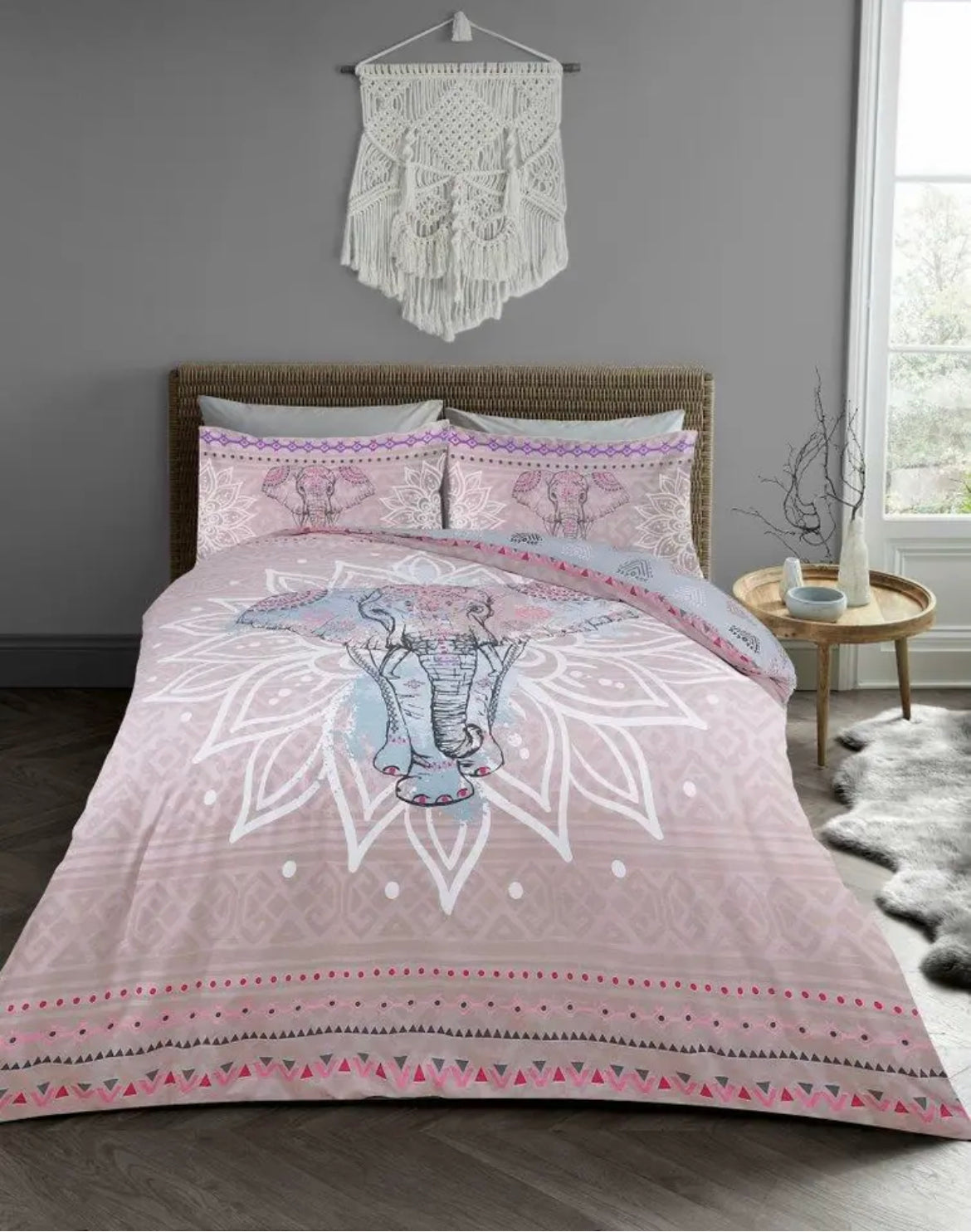 Blush Pink Elephant Bedding Set