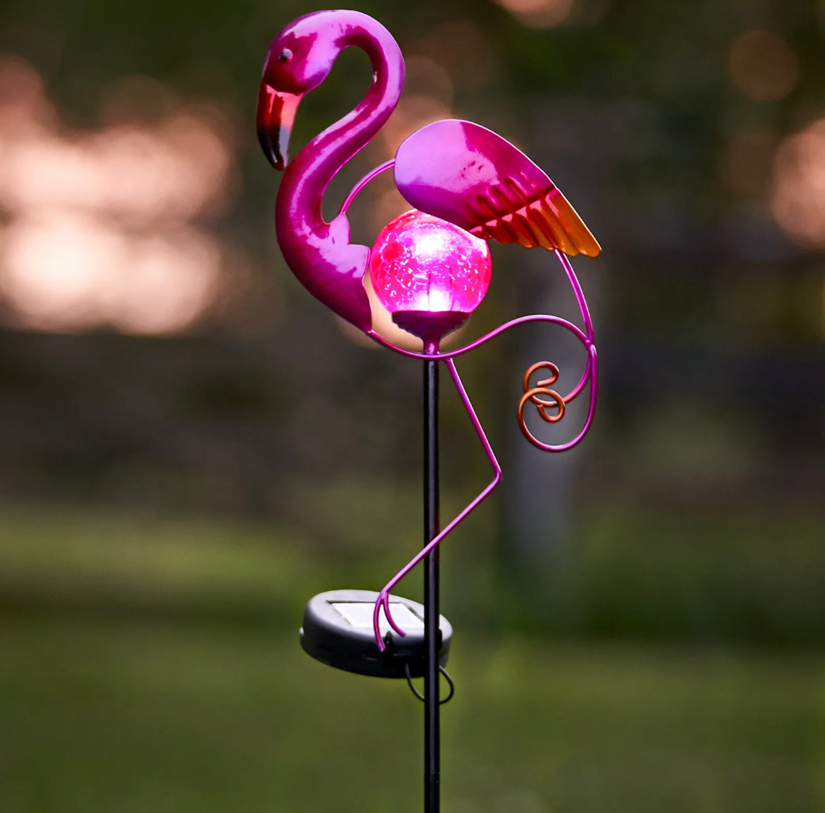 Solar Flamingo Stake Light