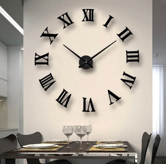 3D Extra Large Roman Numeral Wall Clock