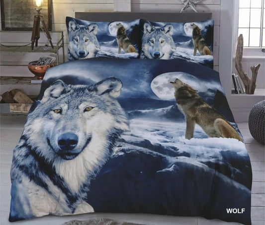 3D Wolf Bedding Set