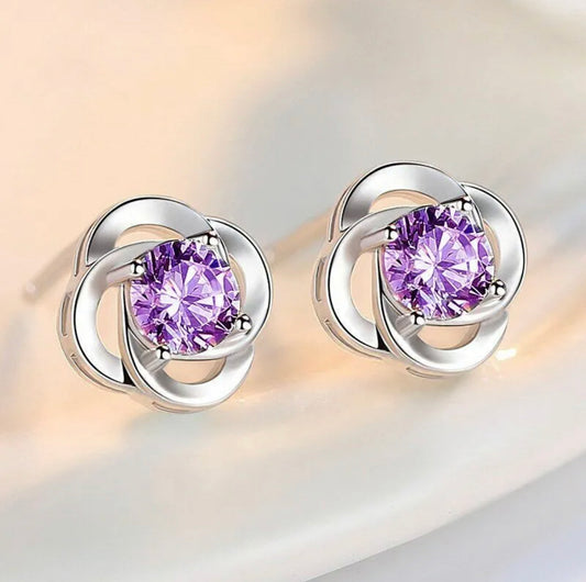 Purple Swirl Earrings