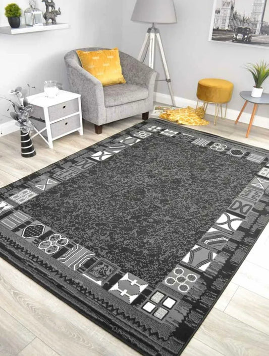 Grey Patterned Rug