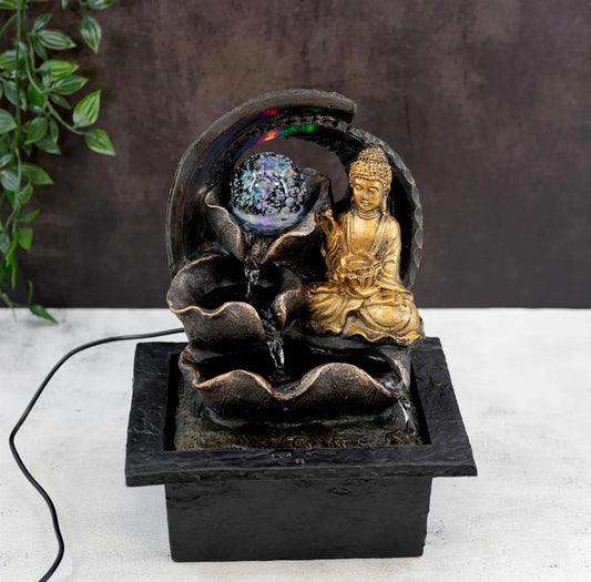 Crystal Ball Buddha Water Fountain