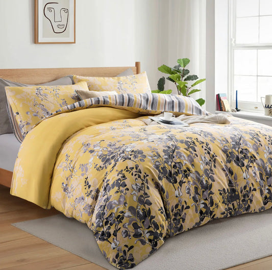 Ochre Blossom Bedding Set