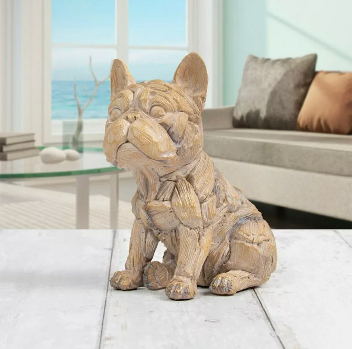 Driftwood Effect French Bulldog Ornament