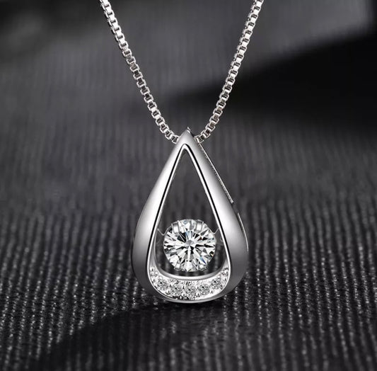 925 Sterling Silver Water Drop Necklace