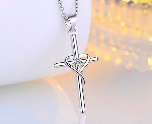 925 Sterling Silver Cross Necklace