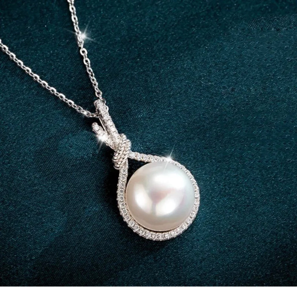 925 Sterling Silver Pearl Drop Necklace