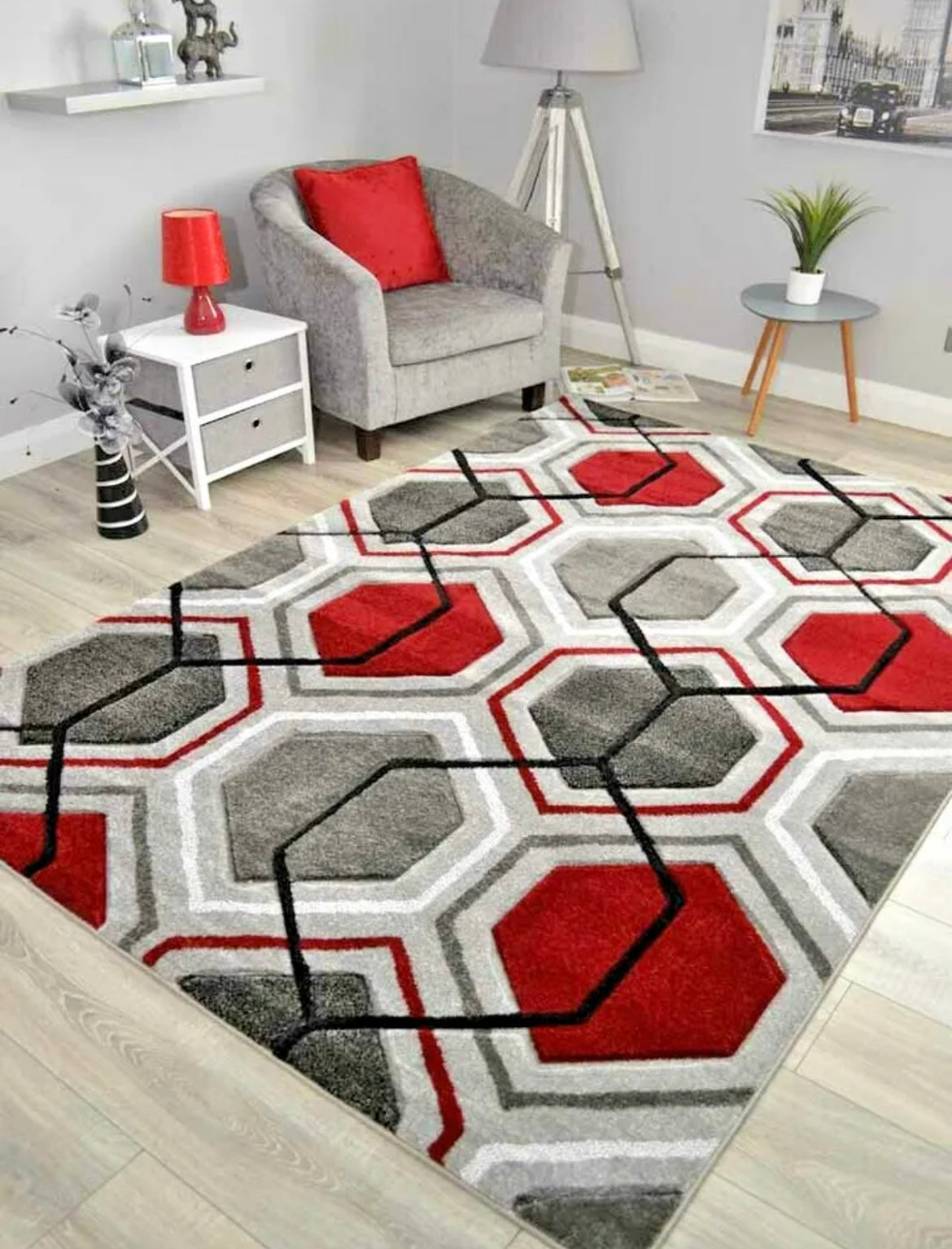 Hexagon Patterned Rugs